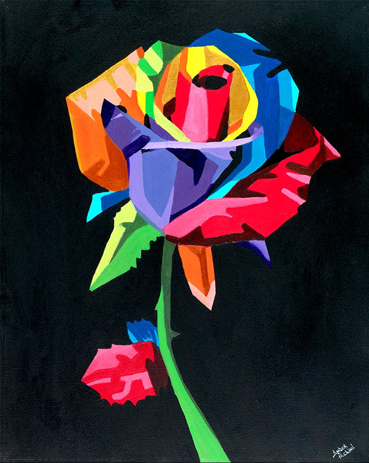 Rainbow Rose - Artistic Transfer, LLC