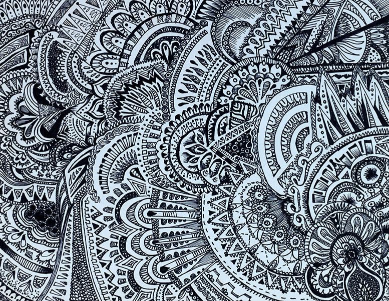 Black & White Zentangle - Artistic Transfer, LLC