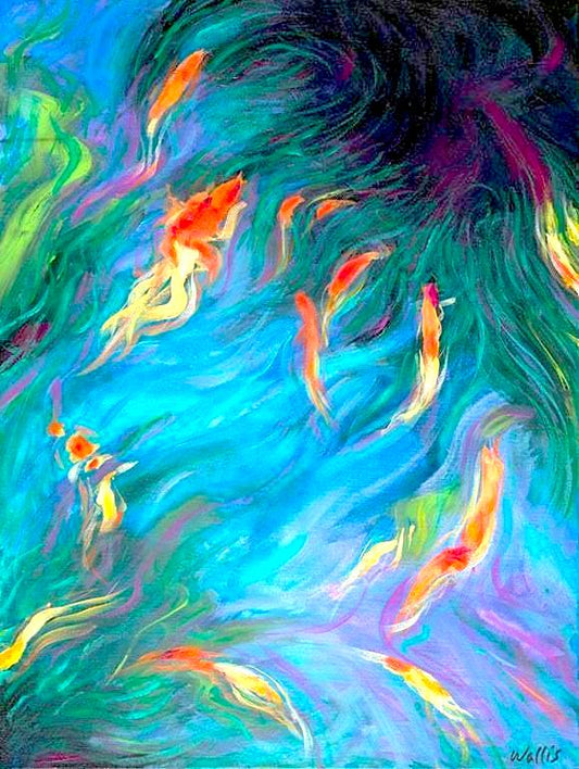 Shimmering Koi Pond 1 - Artistic Transfer, LLC