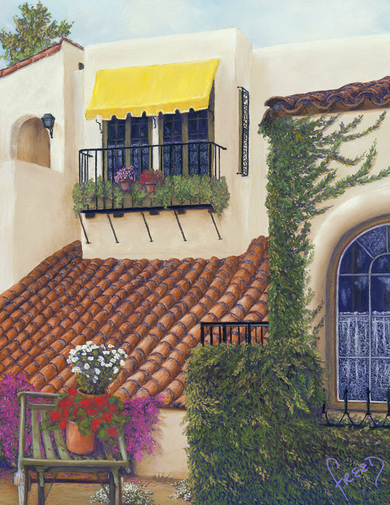 House Yellow Awning