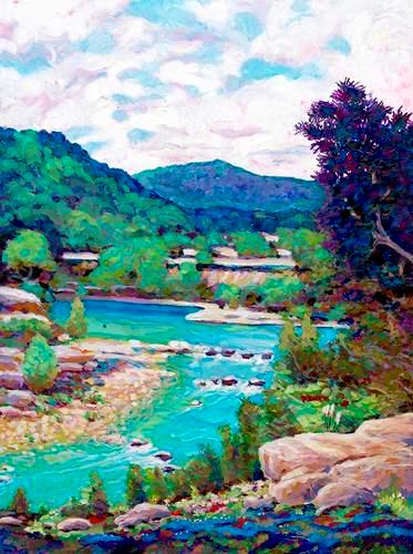 Hill Country River Scene - Artistic Transfer, LLC